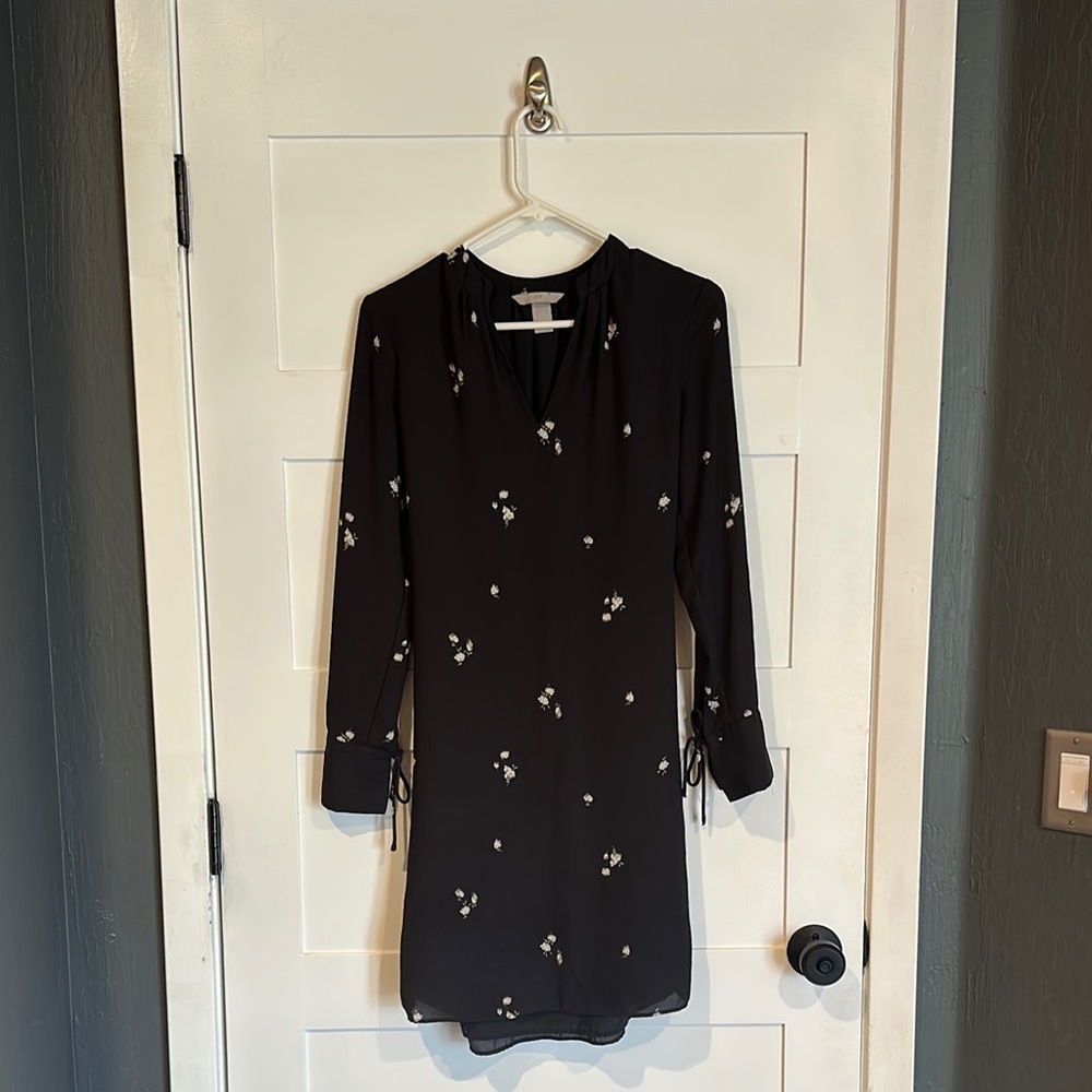 Elegant Black Floral Dress
